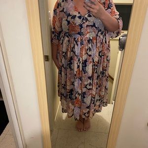 Torrid midi floral dress